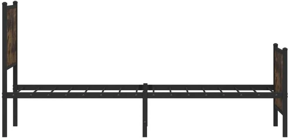 Lova Lovos rėmas be čiužinio, dūminio ąžuolo, 107x203cm, metalas
