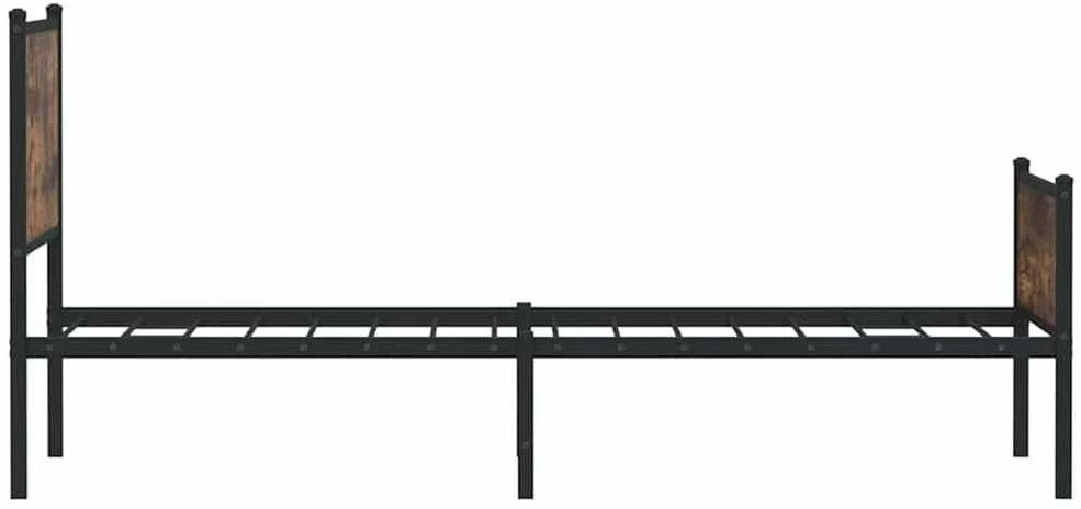 Lova Lovos rėmas be čiužinio, dūminio ąžuolo, 107x203cm, metalas