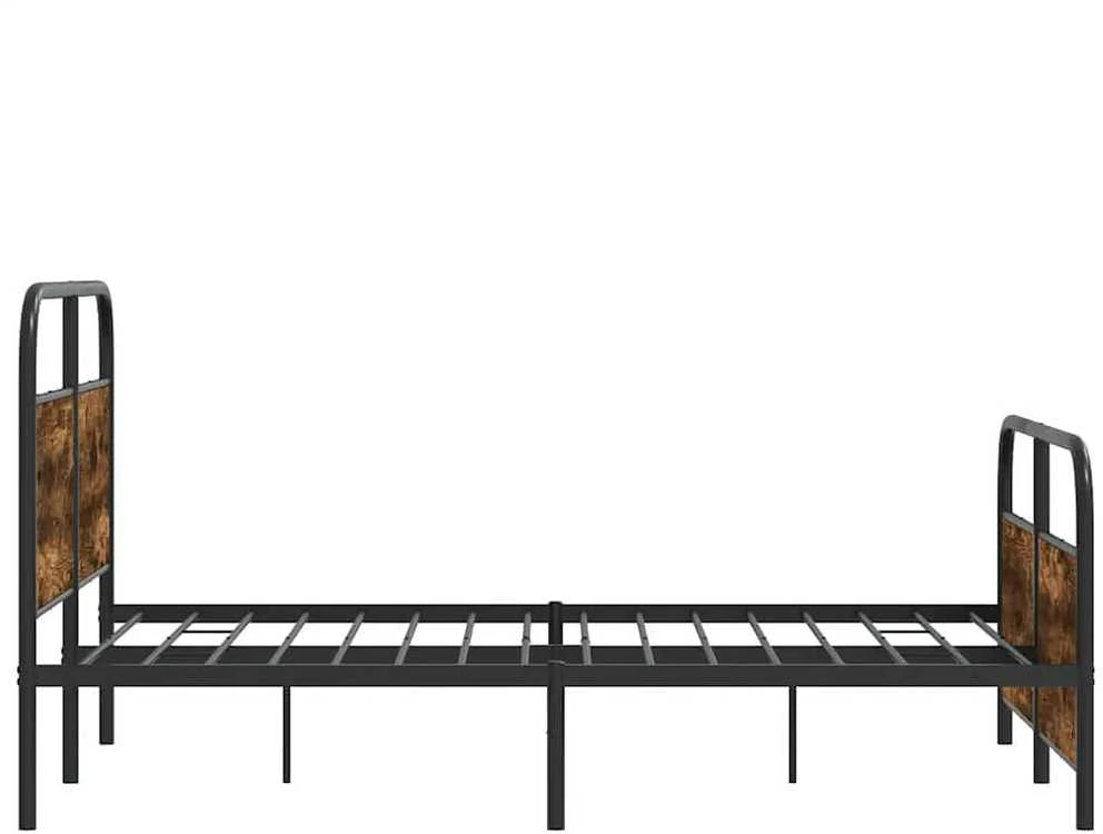 Lovos rėmas be čiužinio, dūminio ąžuolo, 140x190cm, metalas