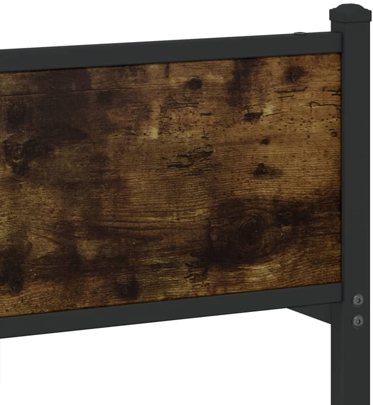 Lovos rėmas be čiužinio, dūminio ąžuolo, 100x200cm, metalas