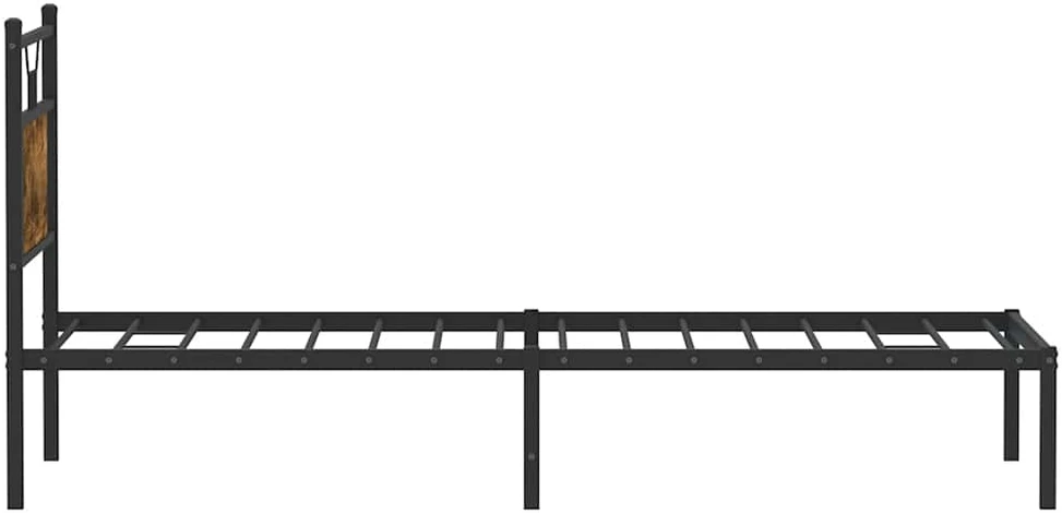 Lovos rėmas be čiužinio, dūminis, 75x190cm, apdirbta mediena