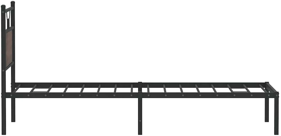 Lovos rėmas be čiužinio, dūminis, 75x190cm, apdirbta mediena
