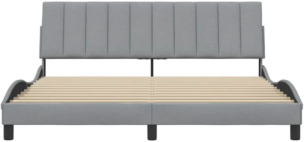 Lovos rėmas be čiužinio, Hanko, šviesiai pilkas, 180x200cm, audinys