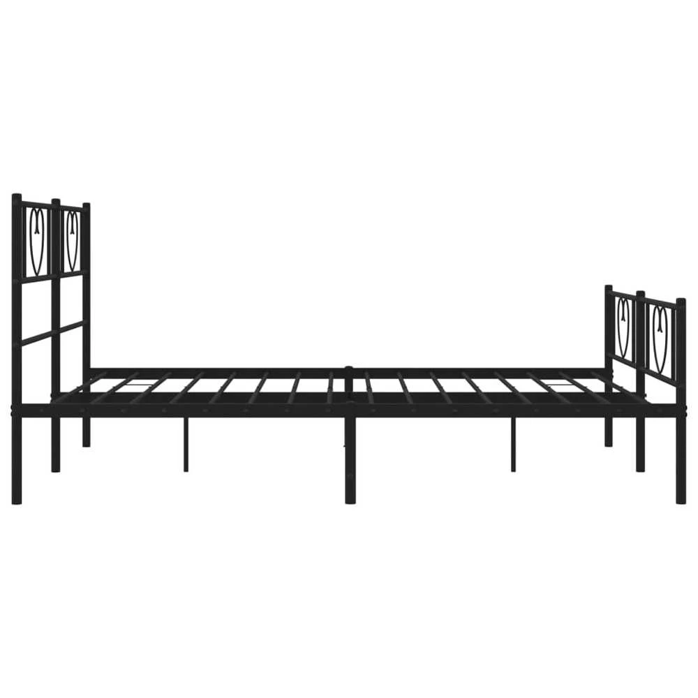 Lovos rėmas su galvūgaliu/kojūgaliu, juodas, 160x200cm, metalas