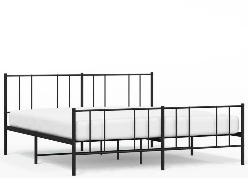 Lovos rėmas be čiužinio, juodas, 180x200cm, metalas
