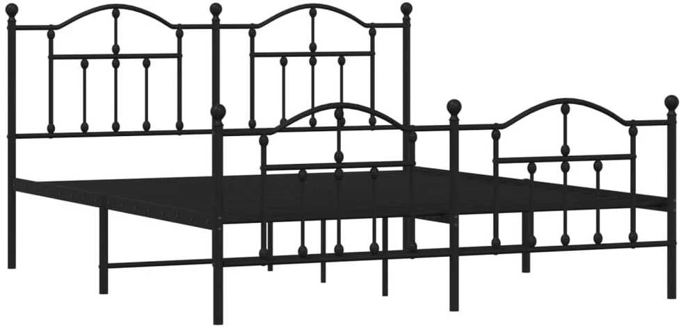 Lovos rėmas be čiužinio, juodas, 180x200cm, metalas