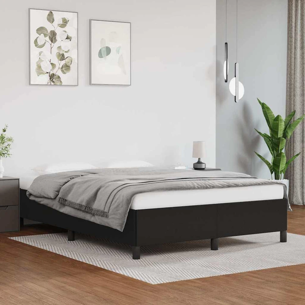 Lovos rėmas, juodos, 140x200cm, dirbtinė oda