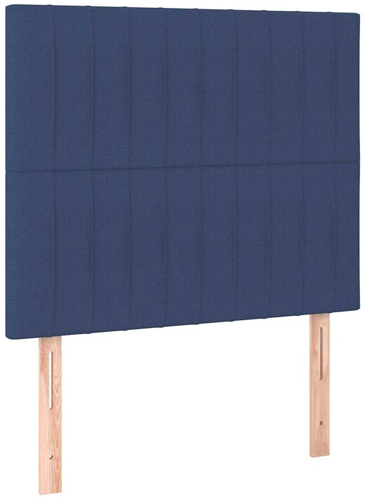 Lovos rėmas su galvūgaliu, mėlynos spalvos, 90x200cm, audinys
