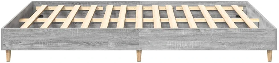 Lovos rėmas be čiužinio, pilkos ąžuolo, 150x200cm, mediena