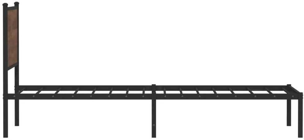 Lova Lovos rėmas be čiužinio, rudas ąžuolo, 100x190cm, metalas