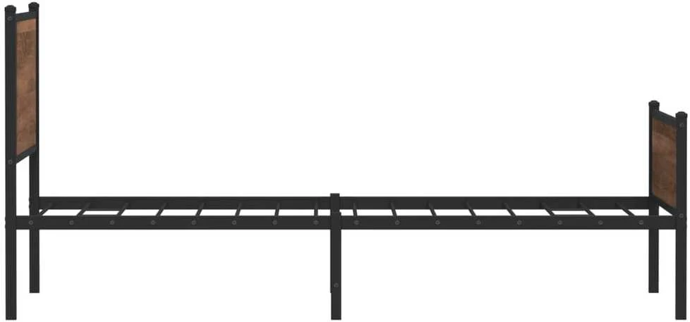 Lovos rėmas be čiužinio, rudas ąžuolo, 100x200cm, metalas
