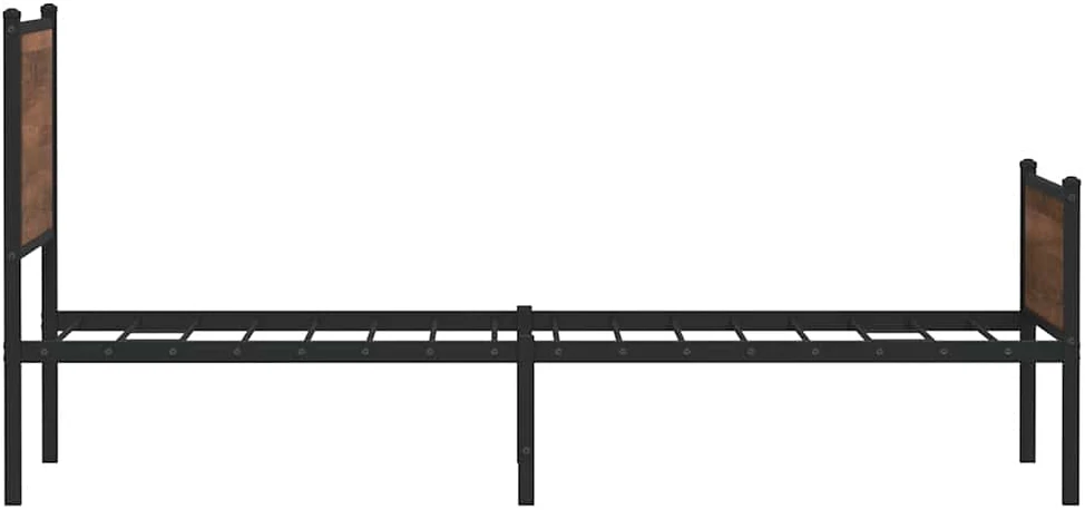 Lovos rėmas be čiužinio, rudas ąžuolo, 100x200cm, metalas