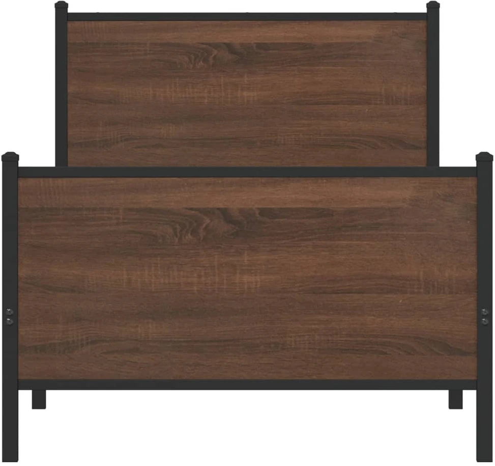Lova Lovos rėmas be čiužinio, rudas ąžuolo, 107x203cm, metalas