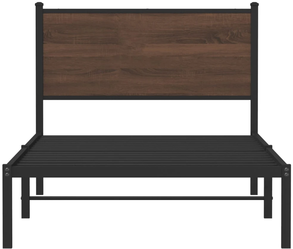 Lova Lovos rėmas be čiužinio, rudas ąžuolo, 107x203cm, metalas