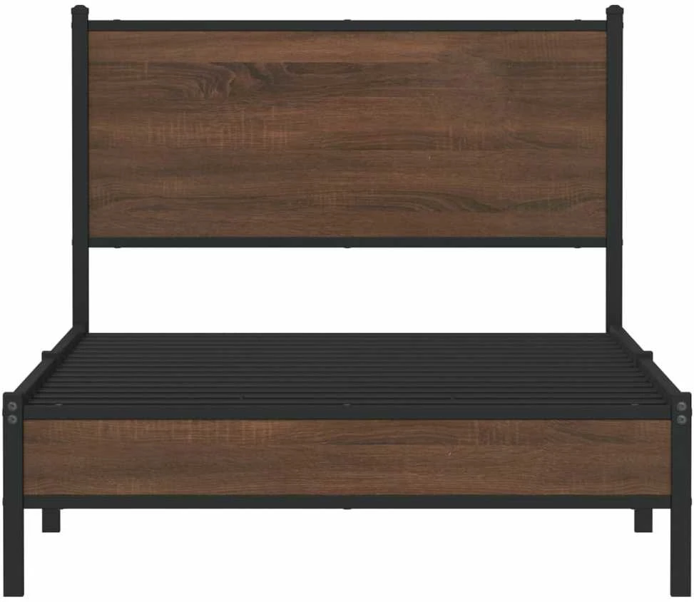 Lova Lovos rėmas be čiužinio, rudas ąžuolo, 107x203cm, metalas