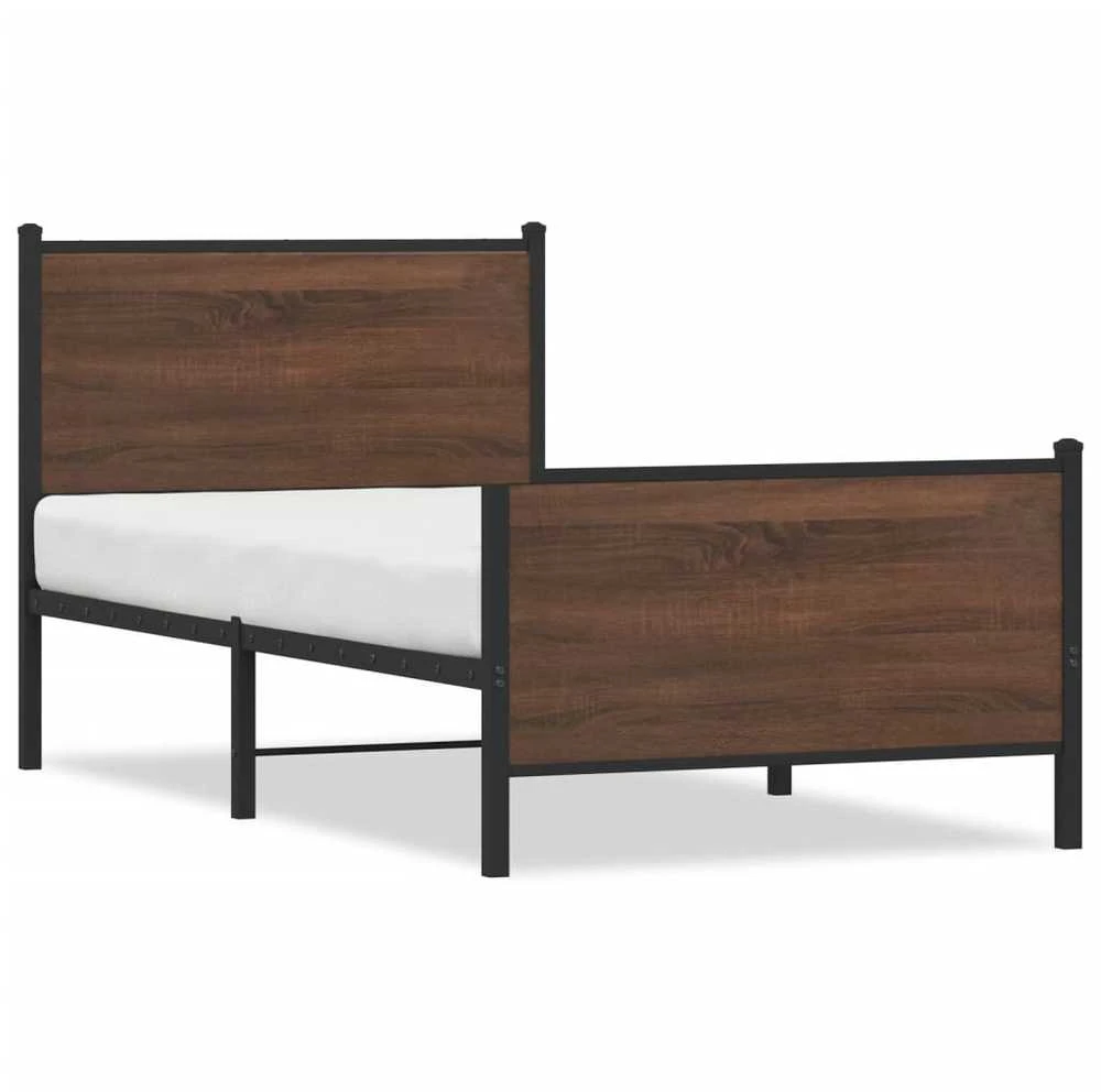 Lova Lovos rėmas be čiužinio, rudas ąžuolo, 107x203cm, metalas