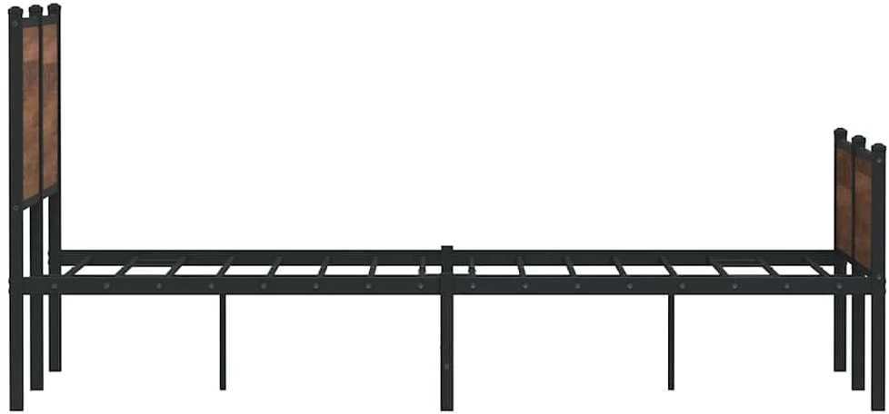 Lovos rėmas be čiužinio, rudas ąžuolo, 120x190cm, metalas