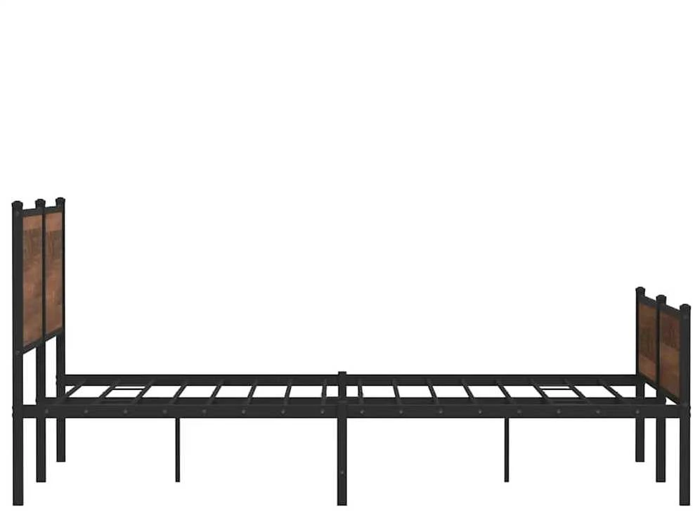 Lovos rėmas be čiužinio, rudas ąžuolo, 160x200cm, metalas