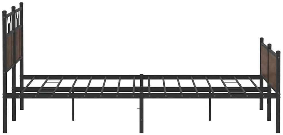 Lovos rėmas be čiužinio, rudas ąžuolo, 180x200cm, metalas