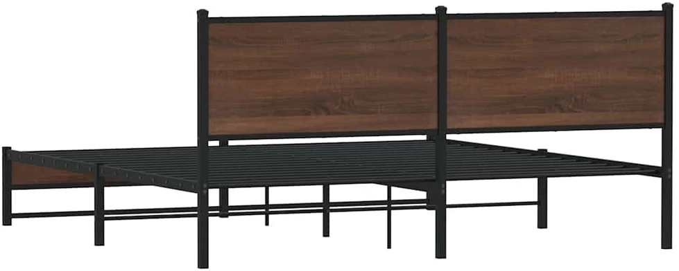 Lovos rėmas be čiužinio, rudas ąžuolo, 180x200cm, metalas