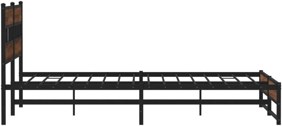 Lovos rėmas be čiužinio, rudas ąžuolo, 180x200cm, metalas