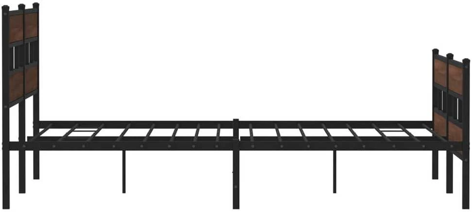 Lovos rėmas be čiužinio, rudas ąžuolo, 180x200cm, metalas