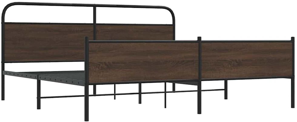 Lova Lovos rėmas be čiužinio, rudas ąžuolo, 183x213cm, metalas