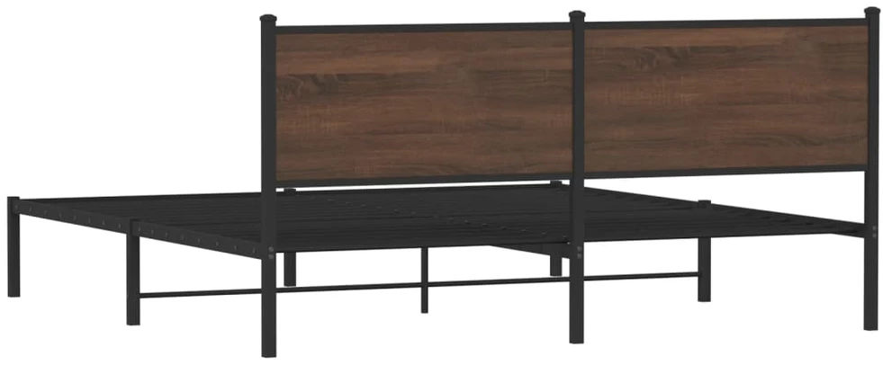 Lova Lovos rėmas be čiužinio, rudas ąžuolo, 183x213cm, metalas