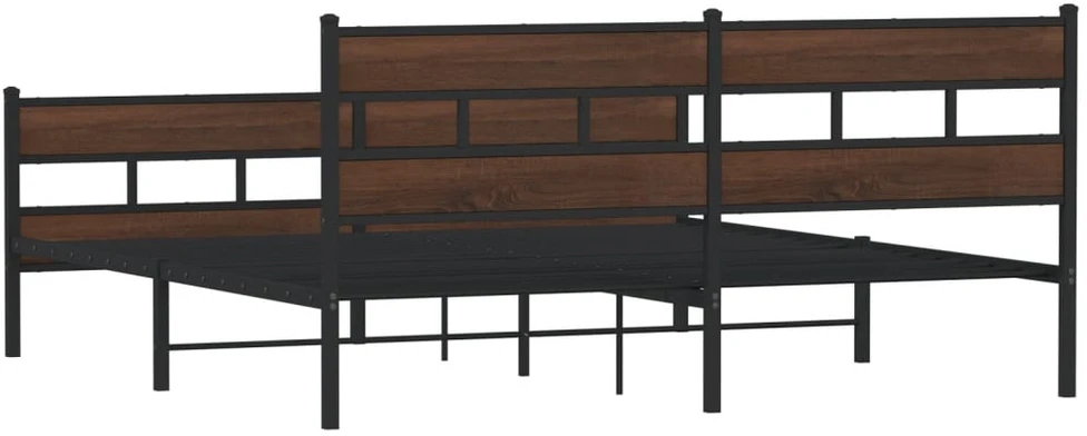 Lova Lovos rėmas be čiužinio, rudas ąžuolo, 193x203cm, metalas