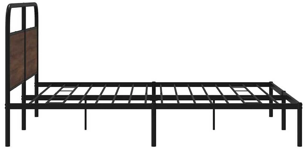 Lova Lovos rėmas be čiužinio, rudas ąžuolo, 193x203cm, metalas