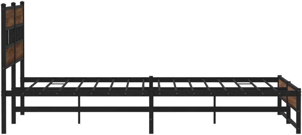 Lova Lovos rėmas be čiužinio, rudas ąžuolo, 193x203cm, metalas