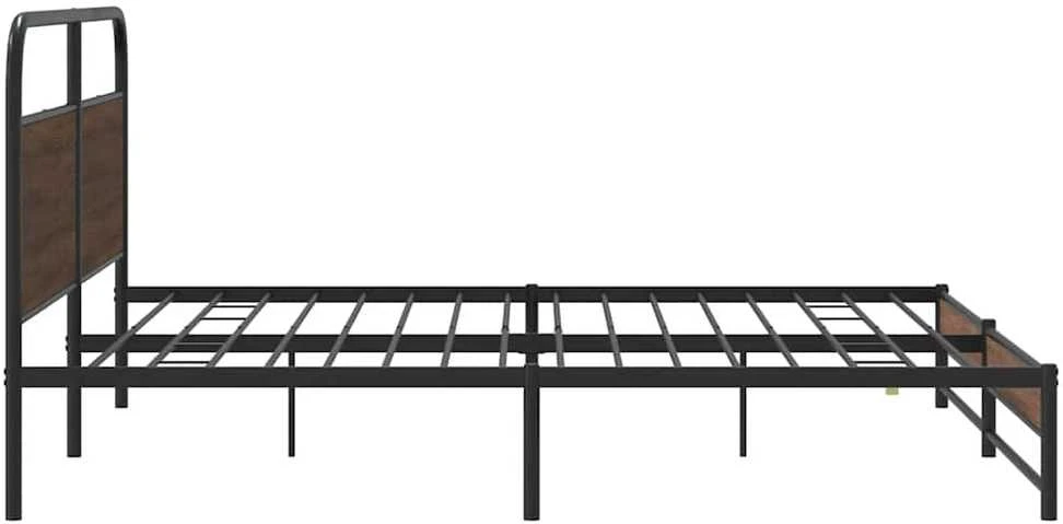 Lovos rėmas be čiužinio, rudas ąžuolo, 200x200cm, metalas