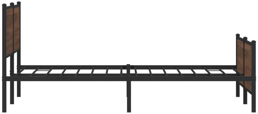Lovos rėmas be čiužinio, rudas ąžuolo, 200x200cm, metalas