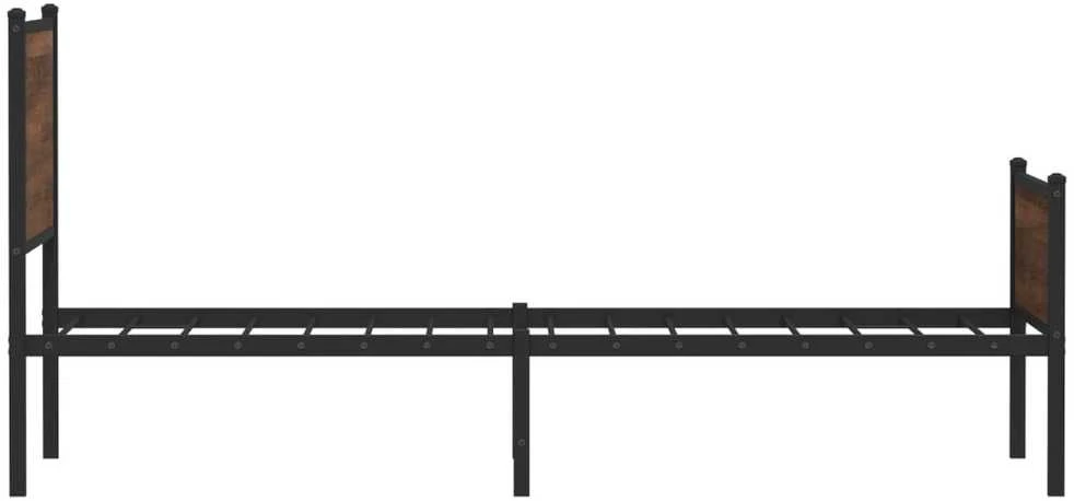 Lovos rėmas be čiužinio, rudas ąžuolo, 90x200cm, metalas