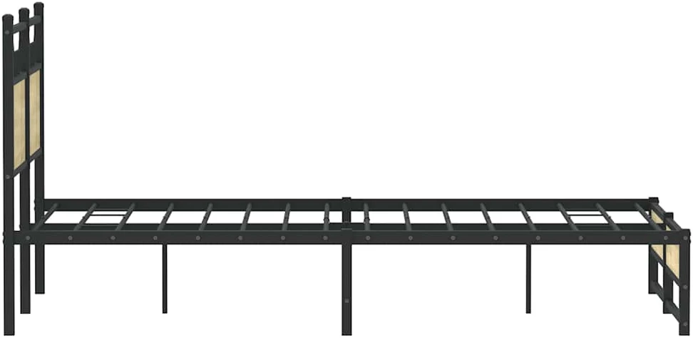 Lovos rėmas be čiužinio, sonoma, 120x200cm, apdirbta mediena