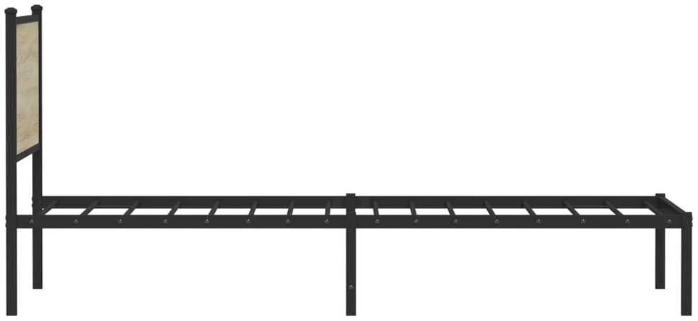 Lova Lovos rėmas be čiužinio, sonoma ąžuolo, 100x190cm, metalas