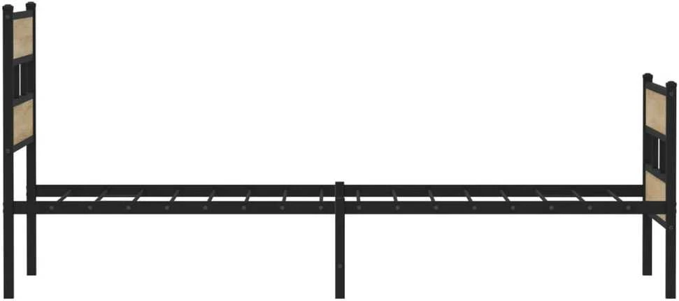 Lova Lovos rėmas be čiužinio, sonoma ąžuolo, 107x203cm, metalas