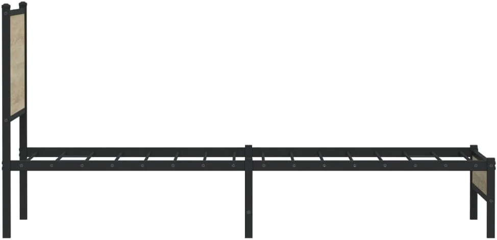 Lovos rėmas be čiužinio, sonoma ąžuolo, 75x190cm, metalas