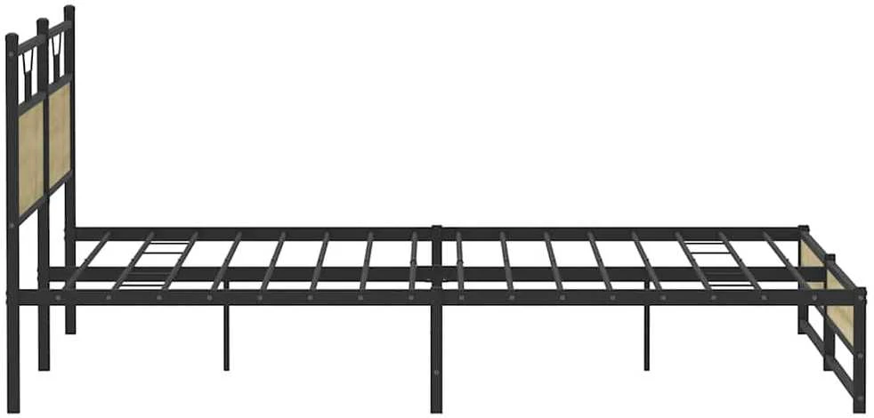 Lovos rėmas be čiužinio, sonoma ąžuolo, 200x200cm, metalas