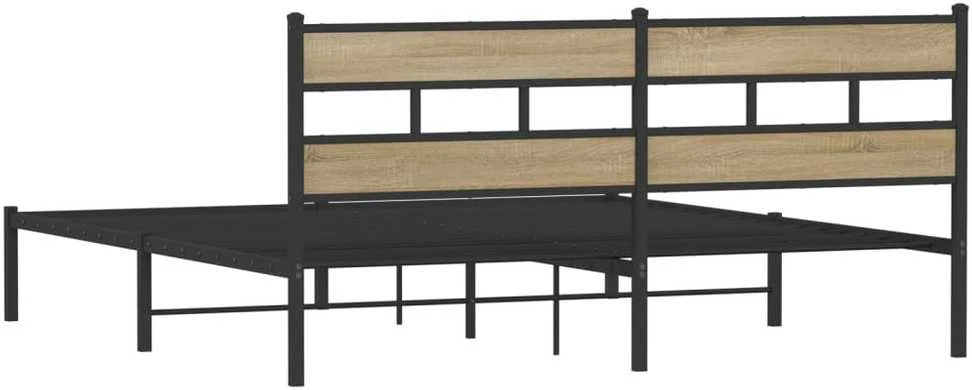 Lova Lovos rėmas be čiužinio, sonoma ąžuolo, 183x213cm, metalas