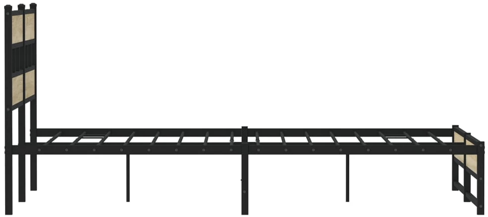 Lovos rėmas be čiužinio, sonoma ąžuolo, 140x190cm, metalas
