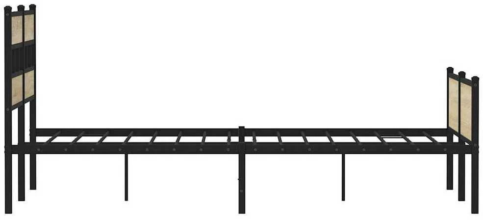 Lovos rėmas be čiužinio, sonoma ąžuolo, 180x200cm, metalas