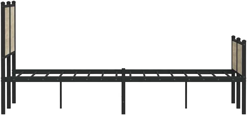 Lovos rėmas be čiužinio, sonoma ąžuolo, 140x200cm, metalas