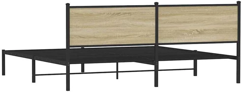 Lova Lovos rėmas be čiužinio, sonoma ąžuolo, 193x203cm, metalas