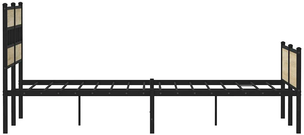 Lova Lovos rėmas be čiužinio, sonoma ąžuolo, 183x213cm, metalas