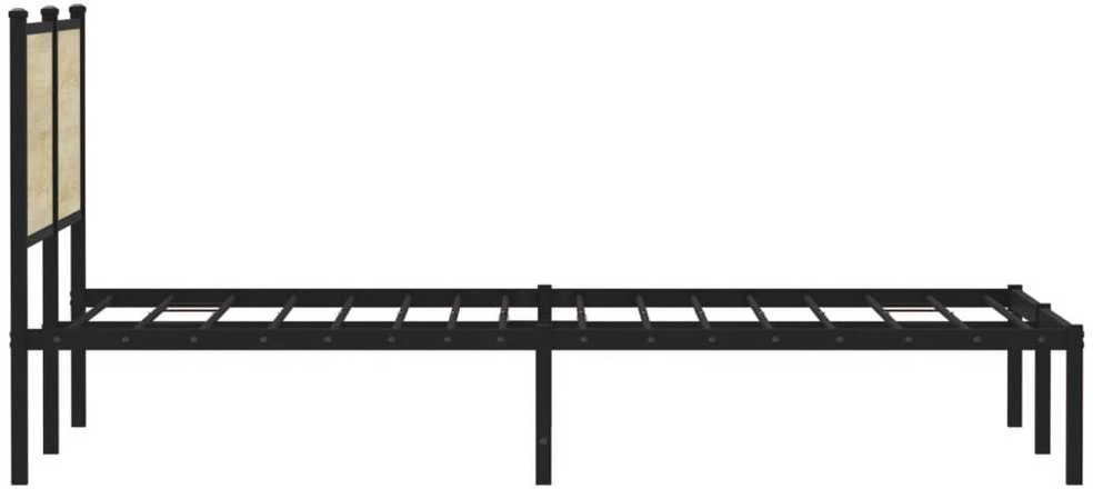 Lovos rėmas be čiužinio, sonoma ąžuolo, 137x190cm, metalas
