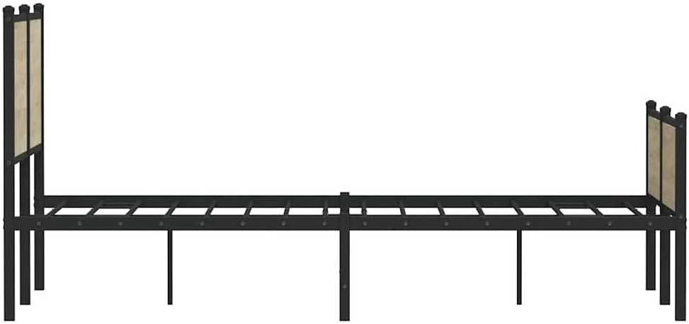 Lovos rėmas be čiužinio, sonoma ąžuolo, 120x200cm, metalas