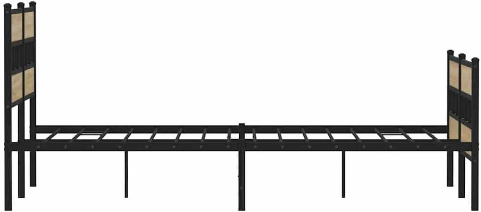 Lova Lovos rėmas be čiužinio, sonoma ąžuolo, 135x190cm, metalas