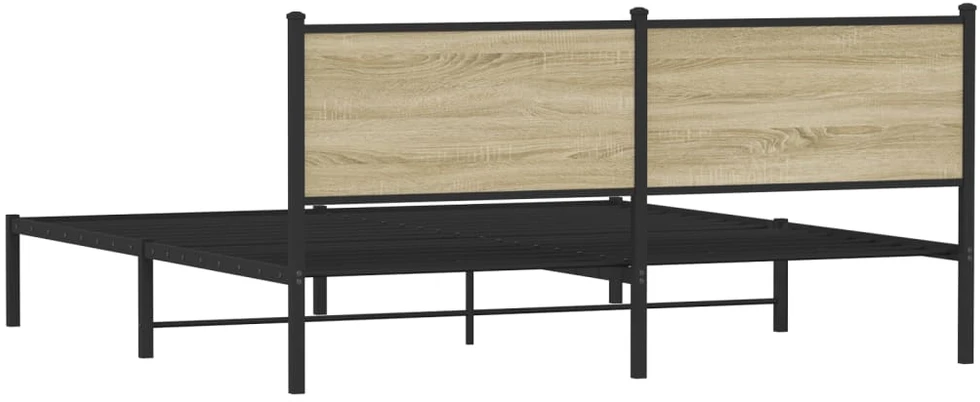Lova Lovos rėmas be čiužinio, sonoma ąžuolo, 183x213cm, metalas
