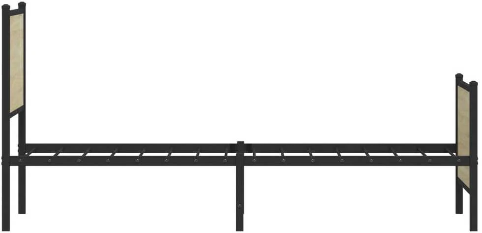 Lovos rėmas be čiužinio, sonoma ąžuolo, 140x190cm, metalas